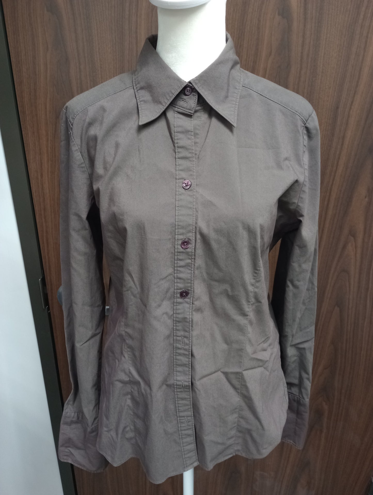 Women's Brown Long Sleeve Shirt