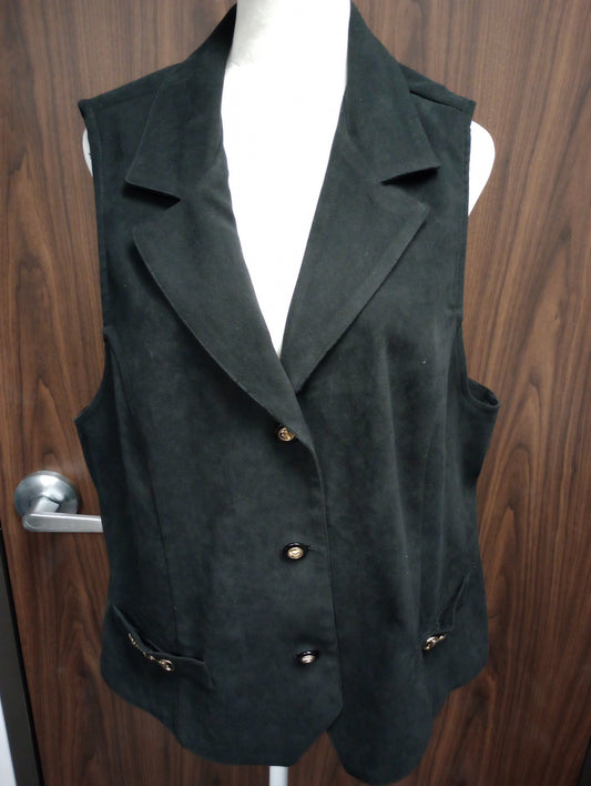 Women's Black Vest Size 18