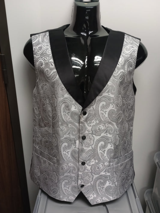 Men's White Fancy Vest 2XL